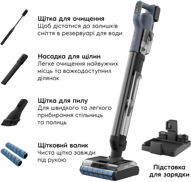 Миючий акумуляторний пилосос Electrolux EW82U2DB - зображення 2