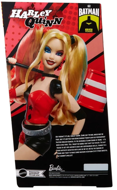 Lalka Mattel Barbie Signature DC Batman Harley Quinn HRM84 (0194735181100) - obraz 10