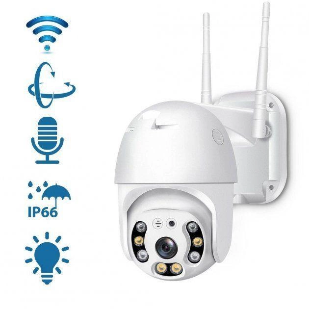 Камера видеонаблюдения уличная PTZ WiFi Outdoor Camera ICSEE 2MP Белый - изображение 2