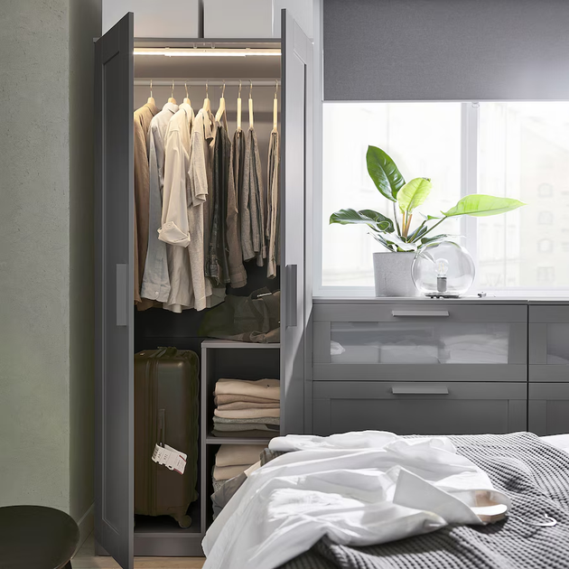 Шафа BRIMNES 78 см IKEA 906.028.03 сірий - зображення 4