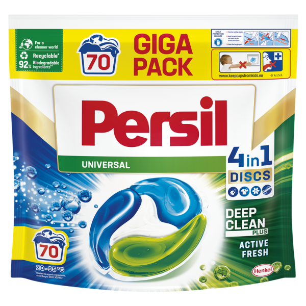 Капсули для прання Persil Universal Fresh для всіх типів тканин, 70 шт - Фото 1 Капсули для прання Persil Universal Fresh для всіх типів тканин, 70 шт - зображення 1