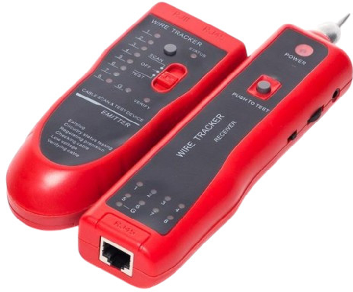 Tester okablowania Netrack 103-09 RJ45/RJ11 Red (5908268775072) - obraz 5