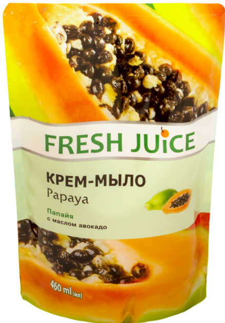 Крем-мыло Fresh Juice дой-пак Papaya, 460 мл - Фото 1 Крем-мыло Fresh Juice дой-пак Papaya, 460 мл - изображение 1
