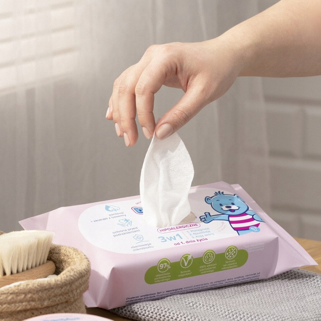 Chusteczki nawilżane Bambino 3 w 1 4 x 57 szt (ZES5900017095332) - obraz 4