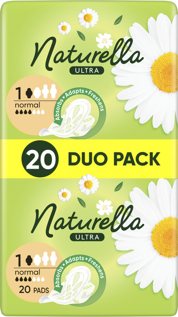 Прокладки Naturella Camomile Ultra 4 капли 20шт - Фото 1 Прокладки Naturella Camomile Ultra 4 капли 20шт - изображение 1