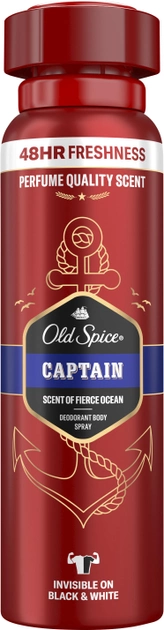 Дезодорант-спрей для мужчин Old Spice Captain, 150 мл - Фото 1 Дезодорант-спрей для мужчин Old Spice Captain, 150 мл - изображение 1