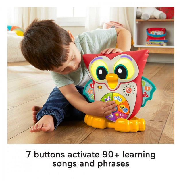 Інтерактивна іграшка Fisher-Price Linkimals Совеня "Мудрець" (HJN63) (C42) (194735091539) - зображення 6