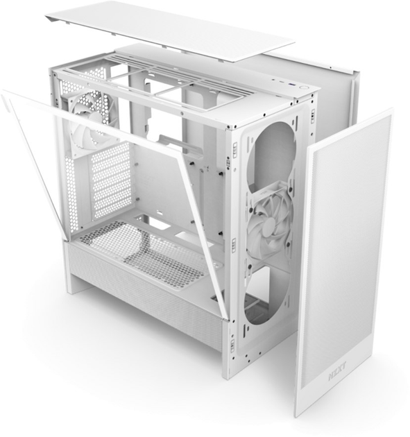 Obudowa NZXT H5 Flow Compact Mid-Tower ATX - All White (CC-H52FW-01) - obraz 6