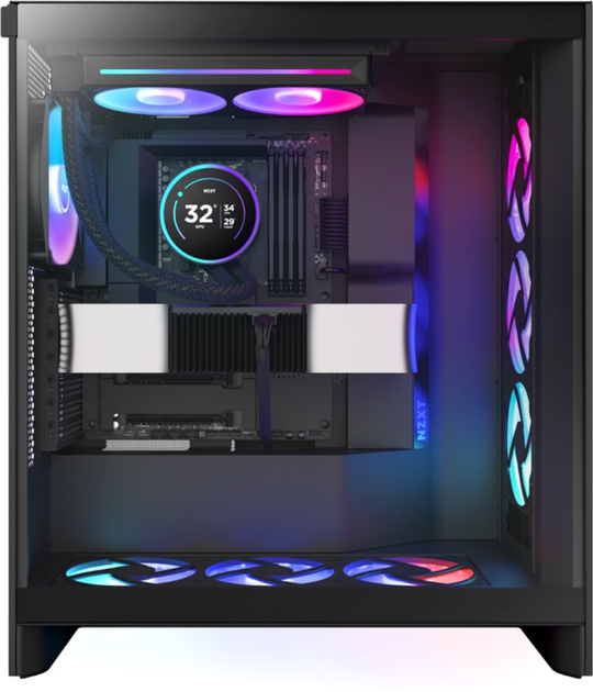 Chłodzenie cieczą NZXT Kraken Elite RGB 240 mm AIO liquid cooler w/Display, RGB, Fans Black (RL-KR24E-B2) - obraz 6