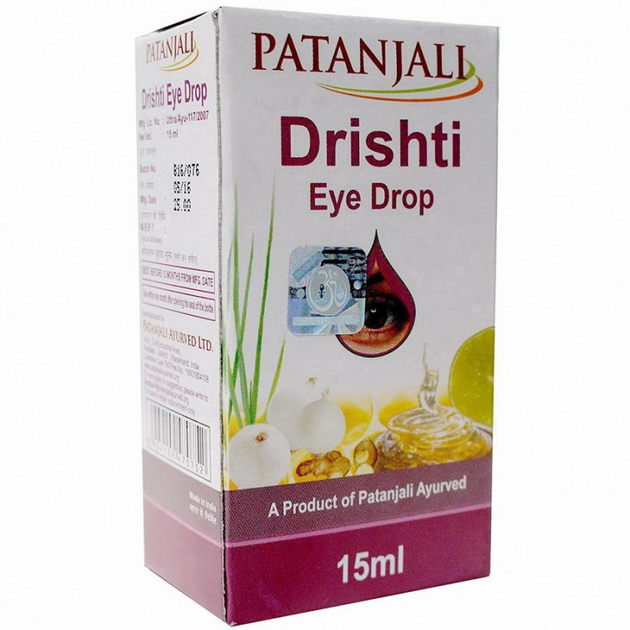 Натуральна добавка Очні краплі Дрішті Патанджалі, 10 мл, Drishti eye drop, Patanjali - зображення 2