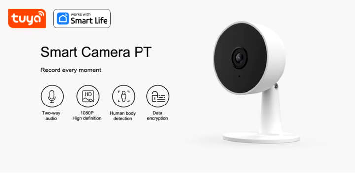 Tuya Smart 1080P Wi-Fi Умная домашняя камера умного дома 2 МП, HD, оповещение APP в режиме реального времени - Фото 1 Tuya Smart 1080P Wi-Fi Умная домашняя камера умного дома 2 МП, HD, оповещение APP в режиме реального времени - изображение 1