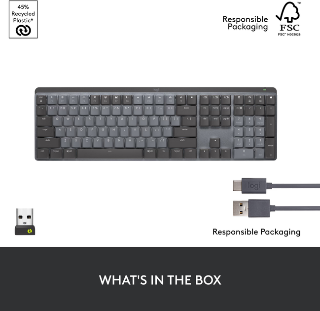 Клавіатура бездротова Logitech MX Mechanical Wireless Illuminated Performance Graphite (920-010757) - зображення 12