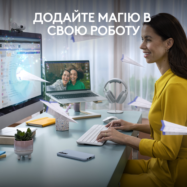 Комплект беспроводной Logitech MK950 Off-White (920-012491) - изображение 2