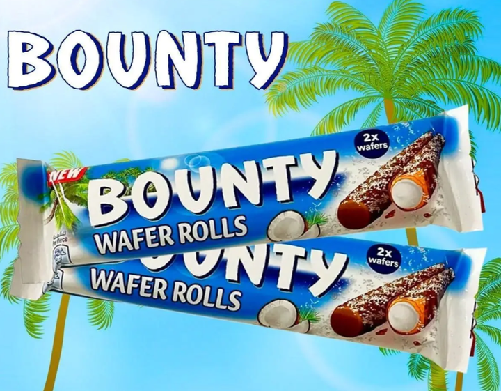 Bounty wafer rolls вафельні трубочки Баунті 2 шт - 22,5 г - Фото 5 Bounty wafer rolls вафельні трубочки Баунті 2 шт - 22,5 г - зображення 5