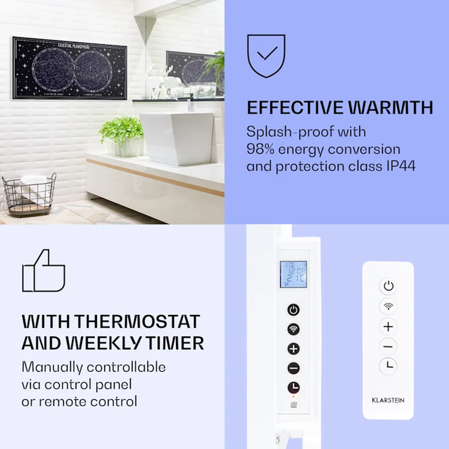Инфракрасный панельный обогреватель Klarstein Wonderwall Air Art Smart - изображение 2