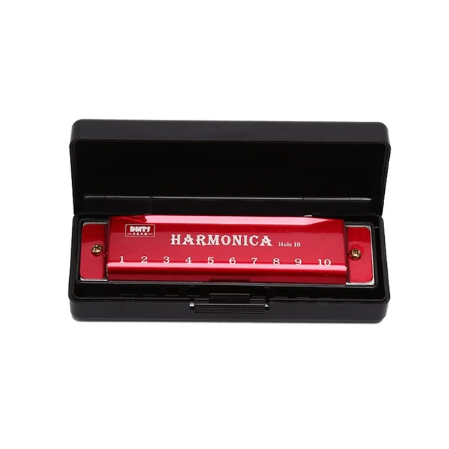 Губная гармошка Harmonica Блюзовая Красная - Фото 2 Губная гармошка Harmonica Блюзовая Красная - изображение 2