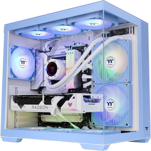 Obudowa Thermaltake View 380 TG ARGB Hydrangea Blue (CA-1Z2-00MEWN-00) - obraz 6