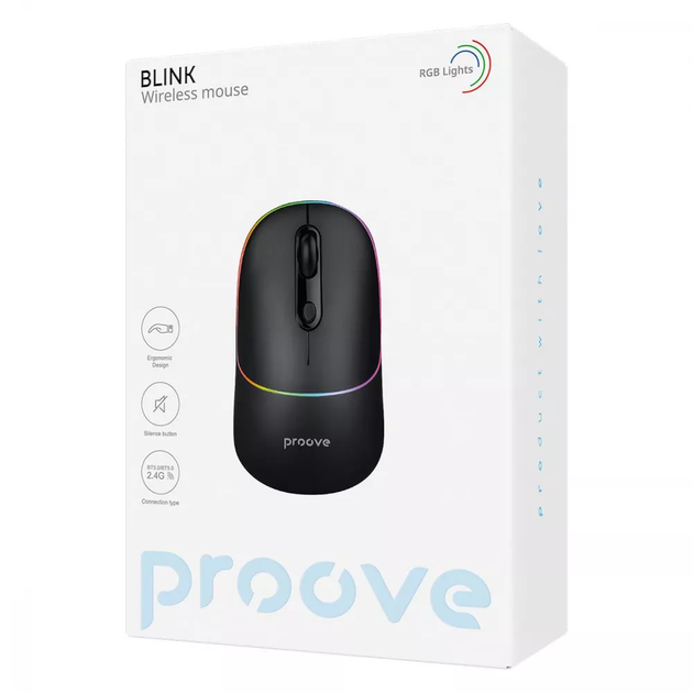 Беспроводная компьютерная мышь Proove Blink Wireless Mouse, Black - изображение 3