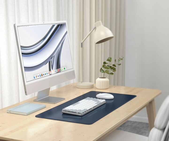 Коврик для компьютерной мыши Satechi Vegan Leather Premium Desk Mat Blue (ST-LPDMB) - изображение 6