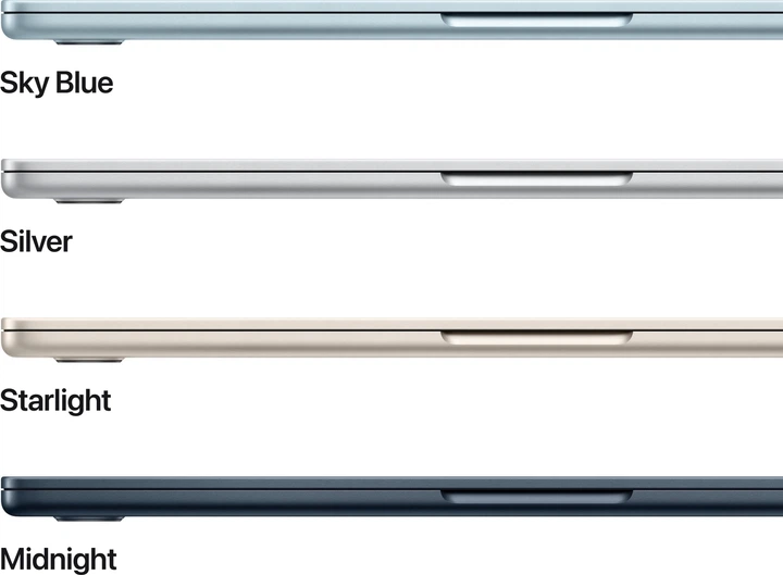 Laptop Apple MacBook Air 13.6" M4 16/256GB 2025 (MW123RU/A) (QWERTY+cyrylica) Midnight - obraz 3