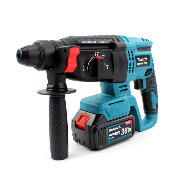 Акумуляторний безщітковий перфоратор Makita DHR202 36V, 6AH, 1,8 Дж, 2 Li-Ion АКБ, зарядний пристрій (П01-010) - зображення 5