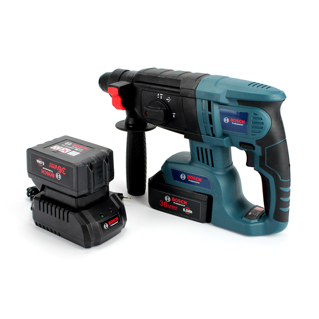Акумуляторний безщітковий перфоратор BOSCH GBH 36V-EC Pro 36V, 6AH, 1,8 Дж, 2 Li-Ion АКБ, зарядний пристрій (П01-001) - зображення 10