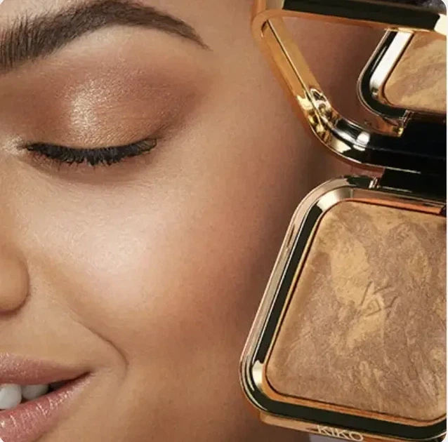 Запечений бронзер Silky Glow Baked Bronzer Kiko Milano, 02 Terracotta - изображение 2