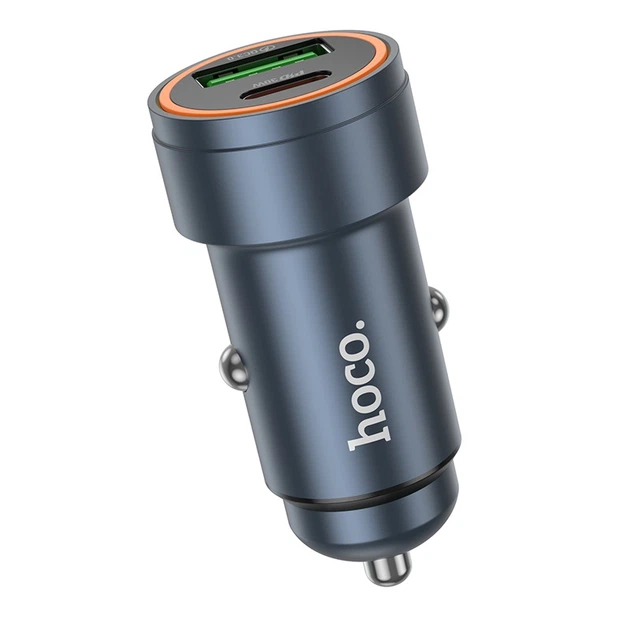 Автомобільний зарядний пристрій HOCO Z57A Glorious PD30W+QC3.0 Metal Gray - Фото 4 Автомобільний зарядний пристрій HOCO Z57A Glorious PD30W+QC3.0 Metal Gray - изображение 4