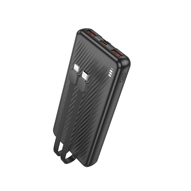 Зовнішній акумулятор BOROFONE BJ57 Graceful 22.5W+PD20W fully compatible power bank with cable (10000mAh) Black (6941991111846) - зображення 2