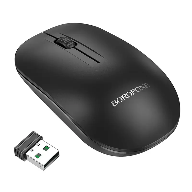 Маніпулятор миша BOROFONE BG14 Planet 2.4G business wireless mouse Black - Фото 4 Маніпулятор миша BOROFONE BG14 Planet 2.4G business wireless mouse Black - изображение 4