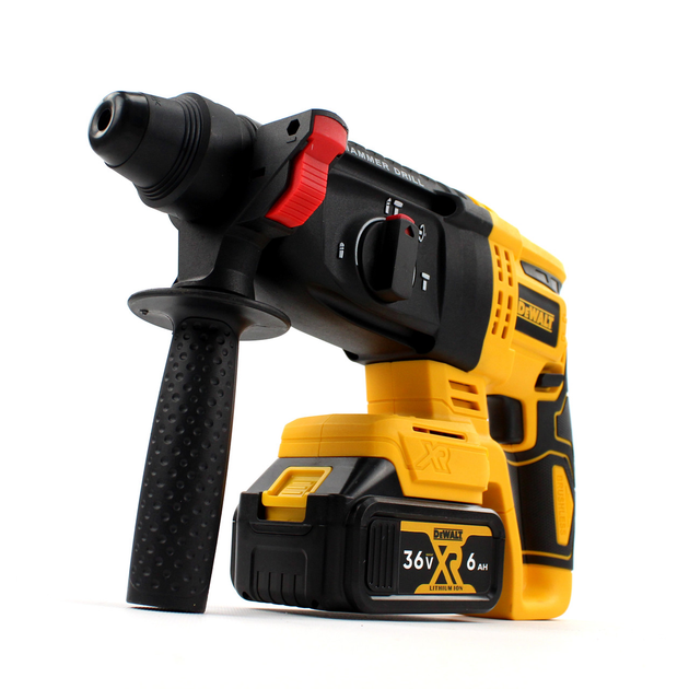 Акумуляторний безщітковий перфоратор DeWalt DCH133NT 36V, 6AH, 1,8 Дж, 2 Li-Ion АКБ, зарядний пристрій (П01-011) - зображення 2