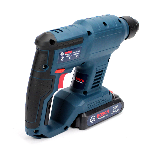 Акумуляторний перфоратор BOSCH GBH 36V-Li Compact 36V, 5AH, 1,8 Дж, 2 Li-Ion АКБ, зарядний пристрій (П01-002) - зображення 5