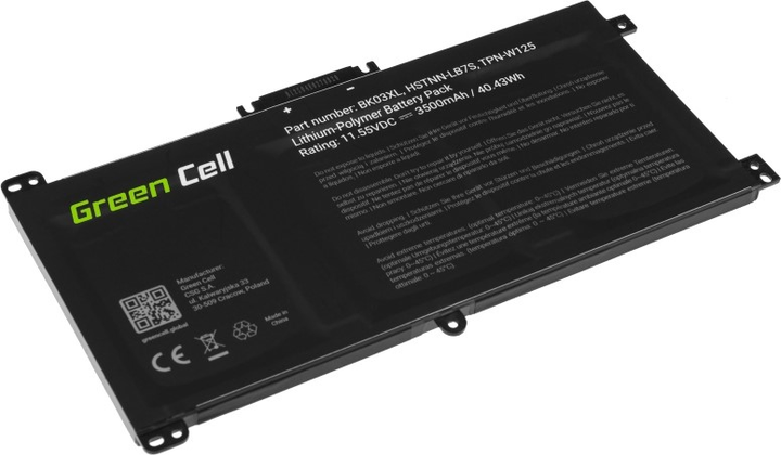 Bateria Green Cell BK03XL do HP Pavilion x360 14-BA 11.55 V 3500 mAh (5907813961977) - obraz 2