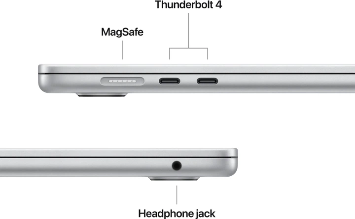 Ноутбук Apple MacBook Air 15.3" M4 16/512GB 2025 (MW1H3ZE/A) Silver - зображення 7