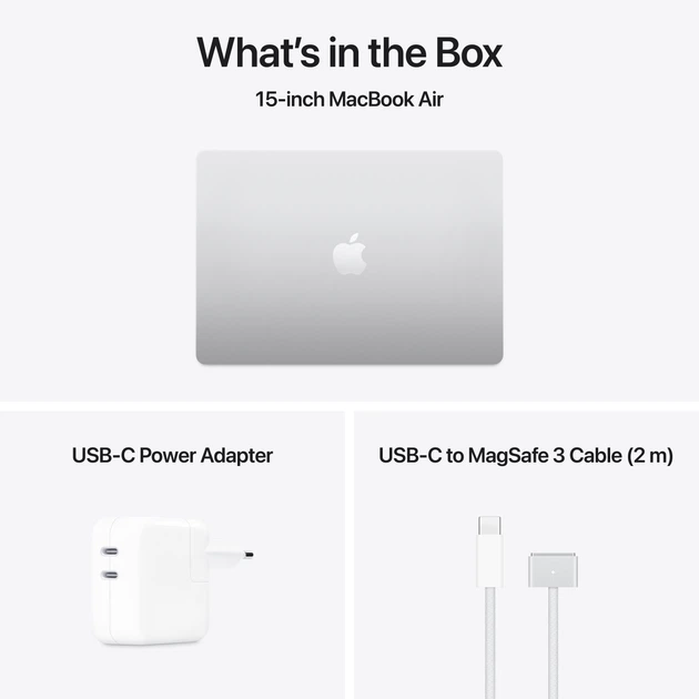 Ноутбук Apple MacBook Air 15.3" M4 16/512GB 2025 (MW1H3ZE/A) Silver - зображення 11