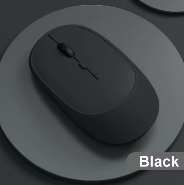 Беспроводная Бесшумная мышь 2.4G + Bluetooth RG-95 Встроенный аккумулятор черная - изображение 2