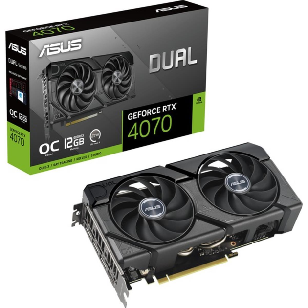 Видеокарта GF RTX 4070 12GB GDDR6X Dual EVO OC Asus (DUAL-RTX4070-O12G-EVO) Store - изображение 1