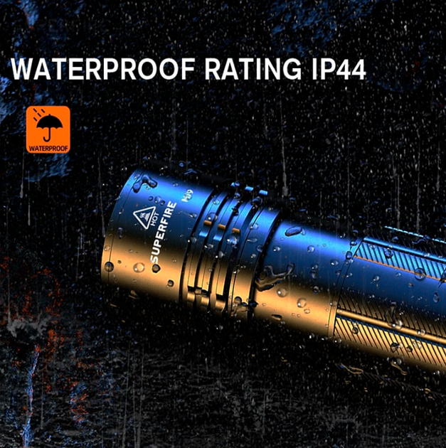 Ліхтар ручний акумуляторний M19 SuperFire 1750 Lumen IP44 - Фото 5 Ліхтар ручний акумуляторний M19 SuperFire 1750 Lumen IP44 - зображення 5