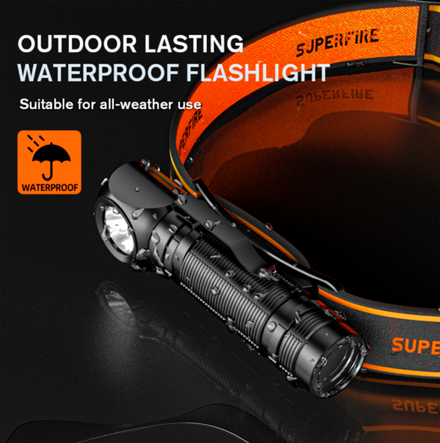 Фонарь многофунциональный аккумуляторный TH06 SuperFire 600 Lumen IP43 - изображение 2