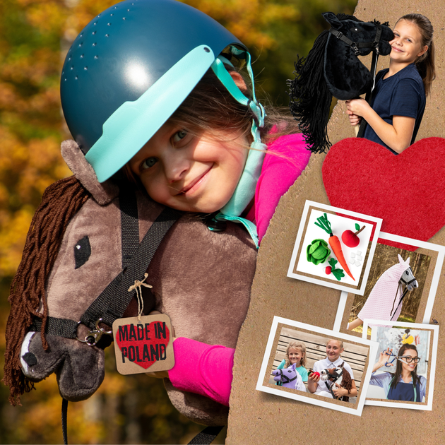 Duży koń na kiju Hobby Horse Skippi z kantarem i wodzami Kasztanowaty (5906361450070) - obraz 5