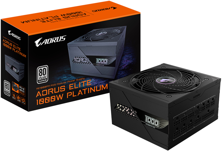 Блок живлення Gigabyte AORUS ELITE P1000W 80+ Platinum Modular PCIe 5.1 (rev. 1.1) Black (GP-AE1000PM PG5) - зображення 7