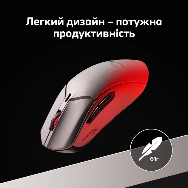 Миша HyperX Pulsefire Haste 2 Pro Wireless/Bluetooth/USB Gray