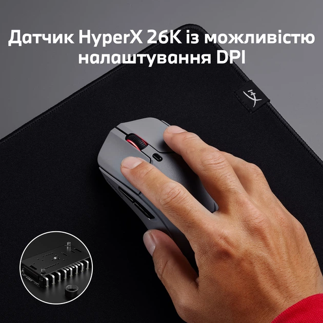 Миша HyperX Pulsefire Haste 2 Pro Wireless/Bluetooth/USB Gray