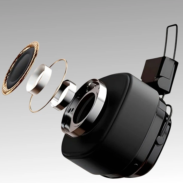Навушники BauTech Bluetooth вінтажні бездротові Чорний (1015-617-00) - зображення 4