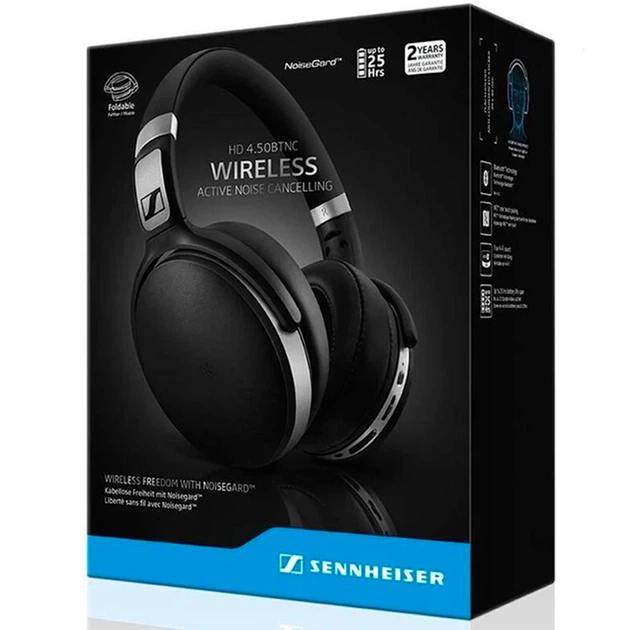 Навушники накладні Sennheiser HD 4.50BTNC Wireless ANC Bluetooth/NFC-модуль Чорний (1015-287-00) - зображення 3