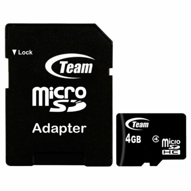 Карта пам'яті microSDHC Team 4Gb class 4 (adapter SD) (TUSDH4GCL403) - изображение 1