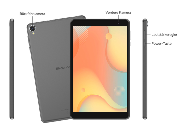 Планшет 8" HD Blackview Tab (3+5)/64Gb 4 ядра Android 12 5580 mAh Серый Б/В - Фото 3 Планшет 8" HD Blackview Tab (3+5)/64Gb 4 ядра Android 12 5580 mAh Серый Б/В - изображение 3