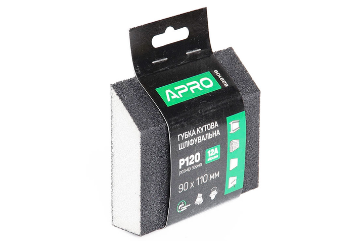 Губка шліфувальна Apro 110 x 90 x 25 мм x P120 трапеція (828109) - зображення 2