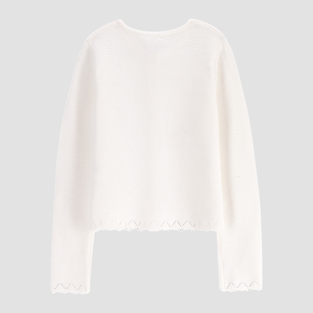 Детский вязаный кардиган для девочки Coccodrillo Elegant Junior Girl WC5172201EJG-003 104 см Экрю (5904986527108) 