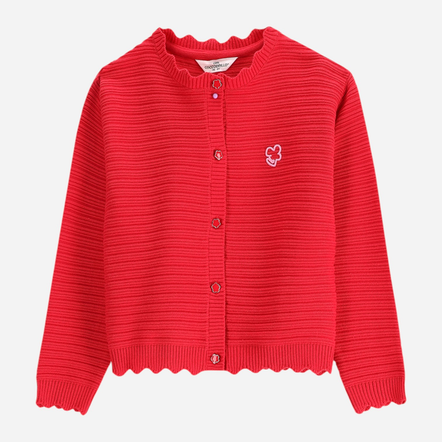 Детский вязаный кардиган для девочки Coccodrillo Maxitropic Girl Kids WC5172201MGK-029 92 см Малиновый (5904986500088) 